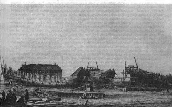 Корабельная верфь в Амстердаме Офорт Л Бакхёйсена 1631 1708 - фото 101