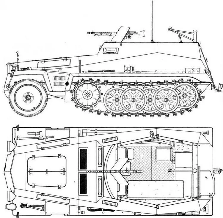 SdKfz2501 Alt Вид спереди Вид сзади Базовая серийная модификация - фото 10