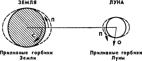 Рис 4 Приливные силы замедляют суточное вращение Земли и ускоряют орбитальное - фото 39