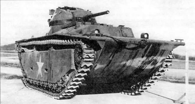 Опытный образец плавающего танка LVTA1 снабженный башней легкого танка М24 - фото 37