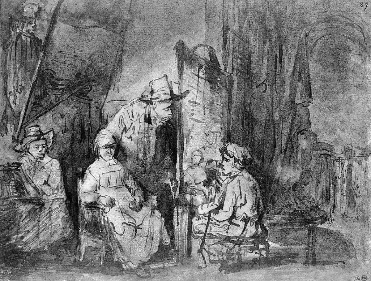 Мастерская Рембрандта Натурный класс в мастерской 1650 Рисунок Отдел - фото 153