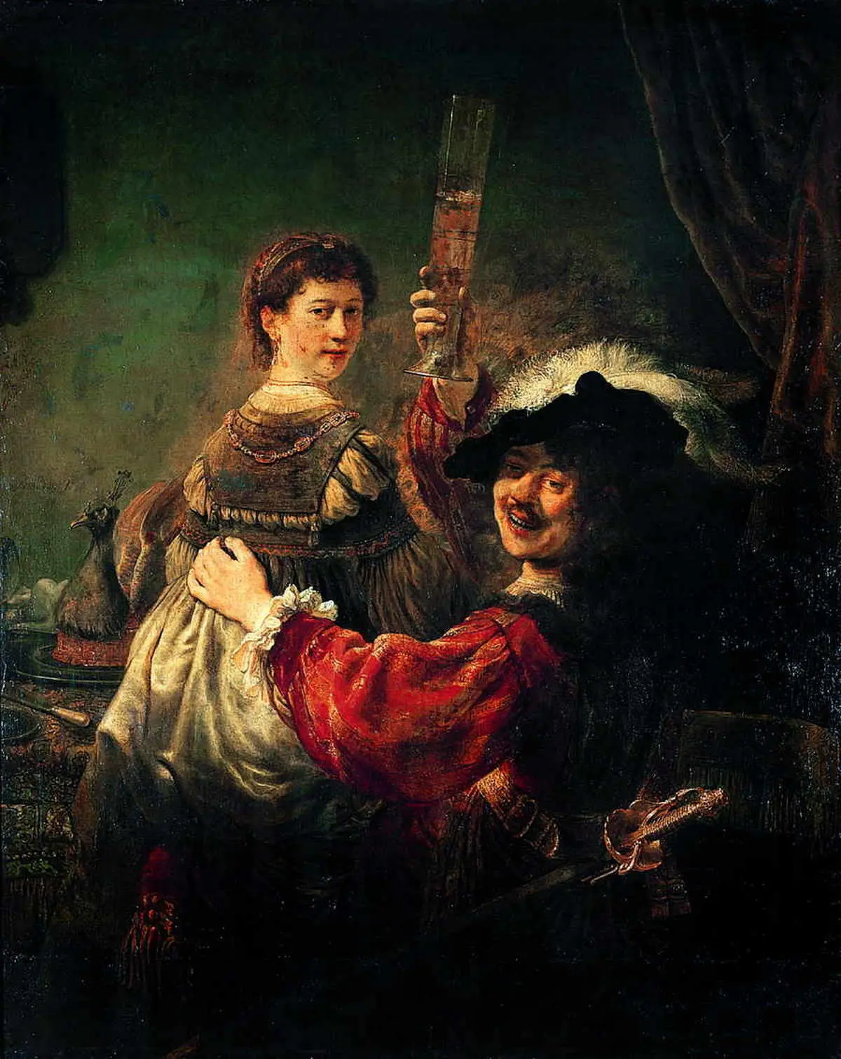 Рембрандт ван Рейн Автопортрет с Саскией на коленях Блудный сын Ок 1635 - фото 177