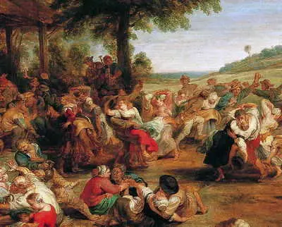 Питер Пауль Рубенс Сельский праздник фрагмент Середина 1630х Дерево - фото 220