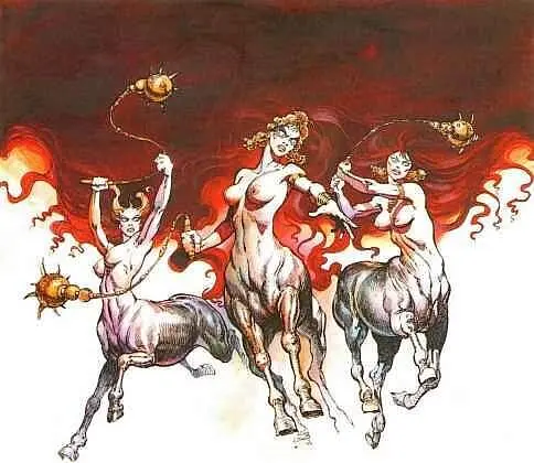 Кентавры Centaurs набросок в цвете неиспользованный Как начинается работа - фото 8