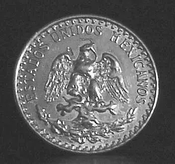 Золотая монета достоинством 2 мексиканских песо 1920 год К чести Каррансы - фото 25