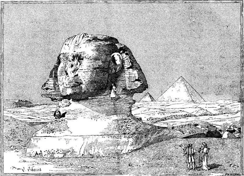 Сфинкс Недалеко от руин Мемфиса Гравюра 1895 г 14 Это замечание египтян об - фото 49