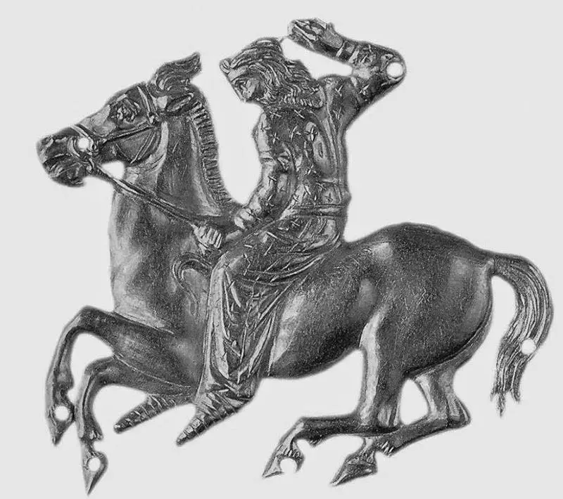 Скифский всадник Золотая бляшка из кургана КульОба IV в до н э 4 Скифы - фото 93