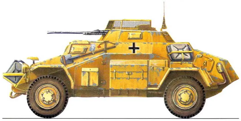 Легкий бронеавтомобиль SdKfz222 33й разведывательный батальон 15й танковой - фото 68