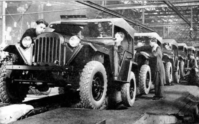 Сборочный конвейер ГАЗ67 Б 1949 год На сборке работают воспитанники - фото 30
