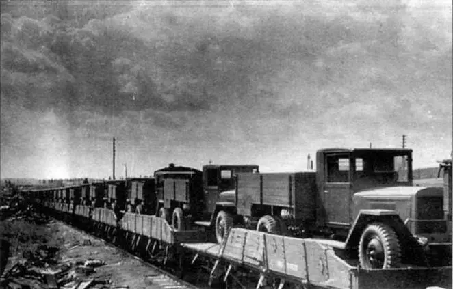 Эшелон с автомобилями ЗИС5В выпущенными автозаводом в г Миасе 1944 год В - фото 5