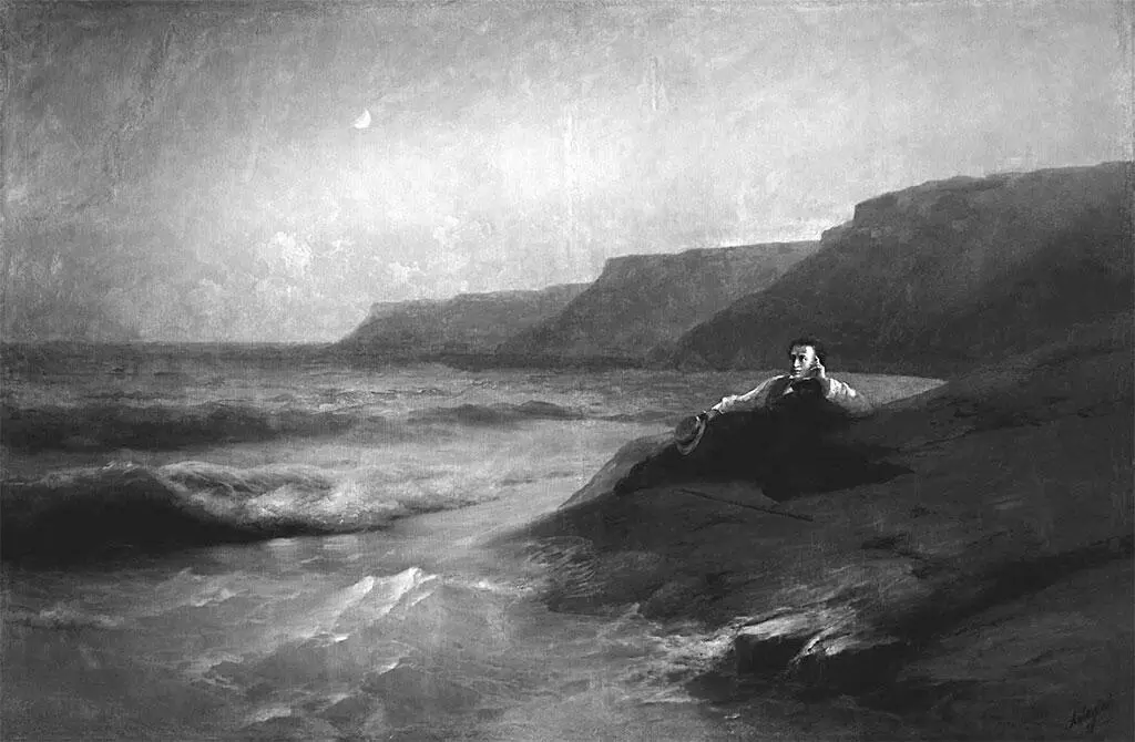 Пушкин на берегу Черного моря Художник И К Айвазовский 1887 г - фото 12