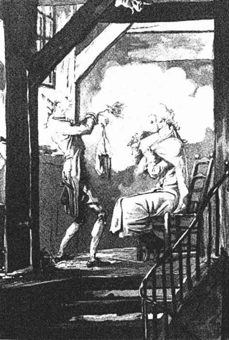 Туалет помощника прокурора 1778 г Сидящий одет в пудермантель и держит маску - фото 46