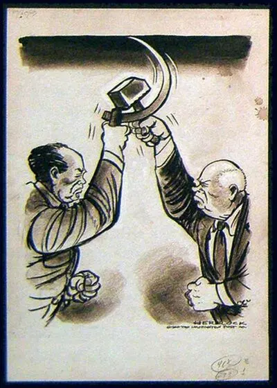 Мао и Хрущев с серпом и молотом Карикатура из газеты The Washington Post 24 - фото 103