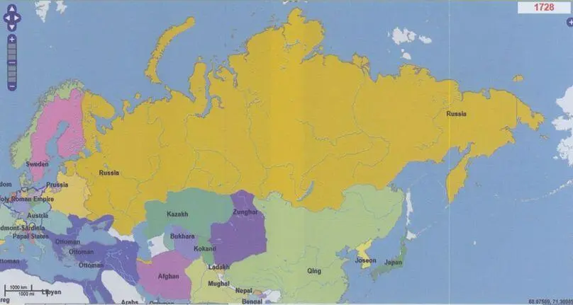 Официальная версия границ территории Российской Империи в 1728 г Источник - фото 46