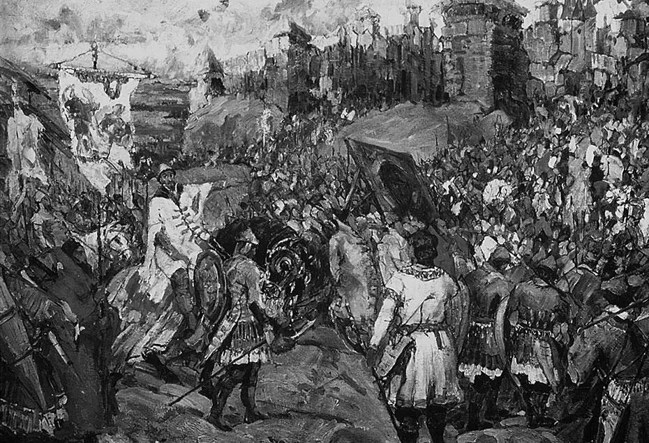 Осада войсками Ивана Грозного ливонского города во время Ливонской войны - фото 18