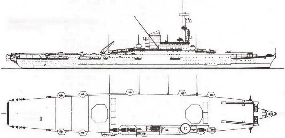 Проект перестройки Зейдлица в авианосец В декабре 1944 года проект оказался - фото 177