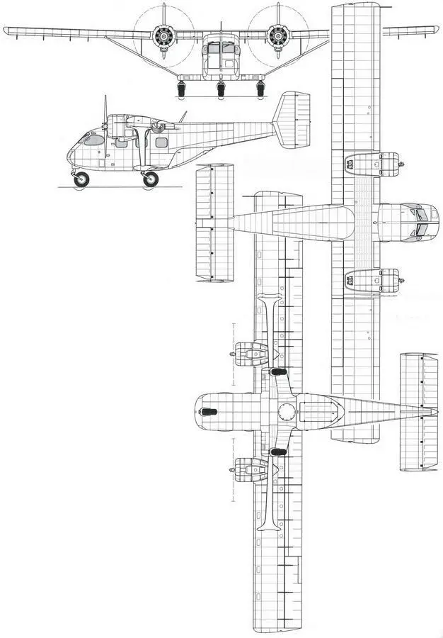 2й прототип Ан14 борт СССРЛ 1956 Серийный самолет AH14A Габаритные - фото 154