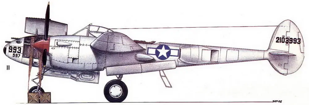 II 2 P38J15LO N 42103993 Marge Весь самолет цвета натурального - фото 67