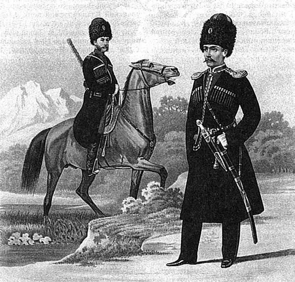 Терские казаки в форме 1871 г Кавказская казачья шашка Конец XIX начало - фото 23