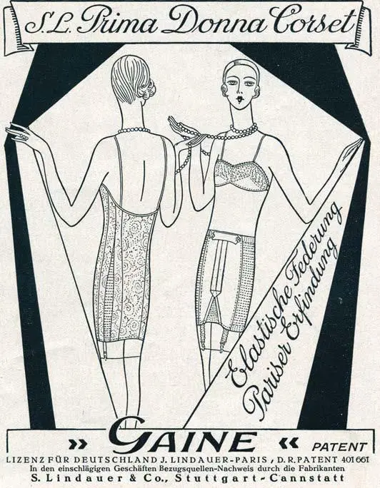 Реклама корсетов компании Gaine Журнал Die Dame 1926 Архив О А - фото 93