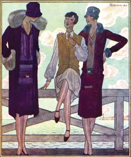 Модели Жана Пату Юбки к этому времени стали короче Журнал Femina 1926 - фото 153