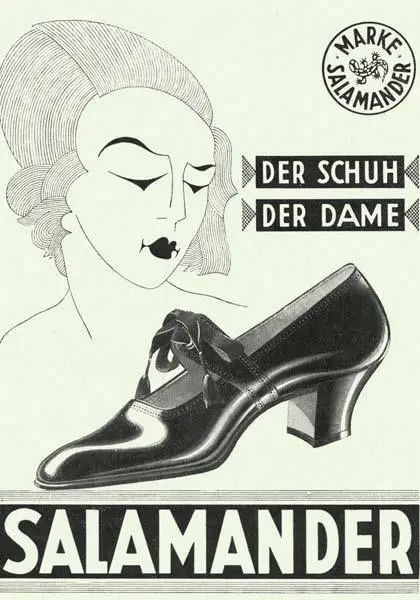 Реклама немецких туфель Salamander Журнал Die Dame 1927 Архив О А - фото 159