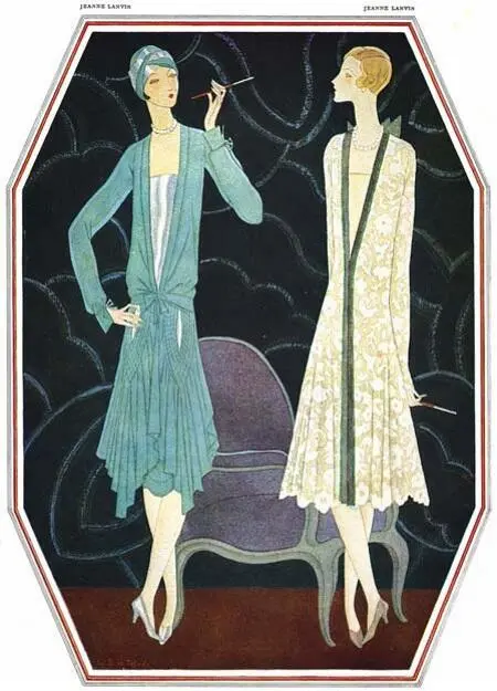 Реклама вечерних ансамблей от Жанны Ланвен Журнал Femina 1927 год Архив О - фото 191