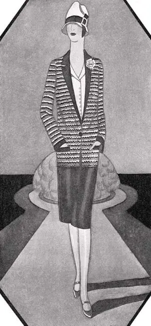 Прогулочный кашемировый ансамбль от Жана Пату Журнал Femina 1927 Архив О А - фото 233