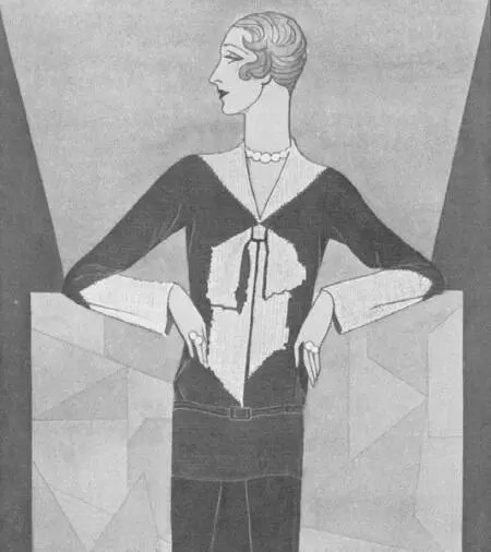 Реклама джемпера Эльзы Скиапарелли в журнале Vogue Paris 1927 год - фото 263