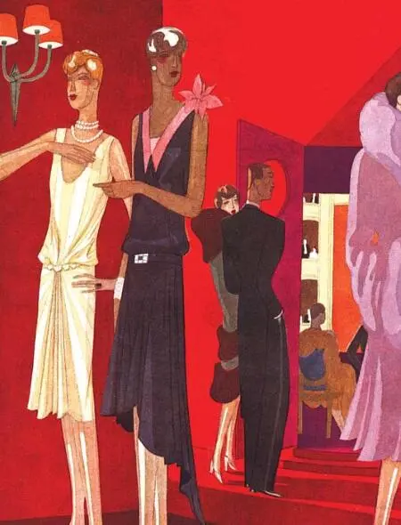 Реклама вечерних ансамблей от Дома моды Redfern Журнал Femina 1927 Архив О - фото 312