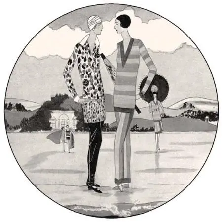 Реклама пляжных пижам от Марии Новицкой Журнал Femina 1926 Архив О А - фото 453
