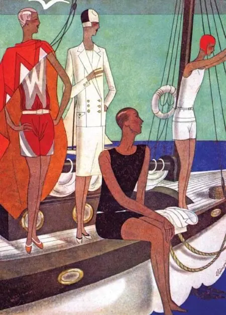 Костюмы для регат от Jane Regny Журнал Vogue Paris 1928 Архив О А - фото 456