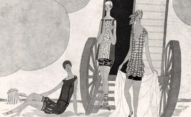Реклама купальных костюмов Журнал Femina 1924 Архив О А Хорошиловой - фото 458