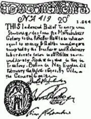 Рис 36 Денежный билет выпущенный 3 февраля 1690 года колонией Массачусетс в - фото 47