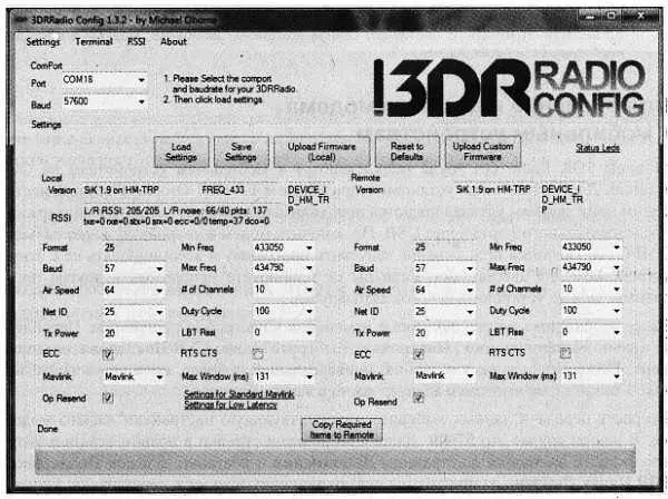 Рис 616 Утилита конфигурирования модемов 3DRadio Config Baud скорость - фото 90