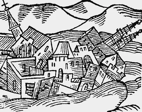Землетрясение в Дувре 1580 г Зарисовка неизвестного автора В Шотландии - фото 19
