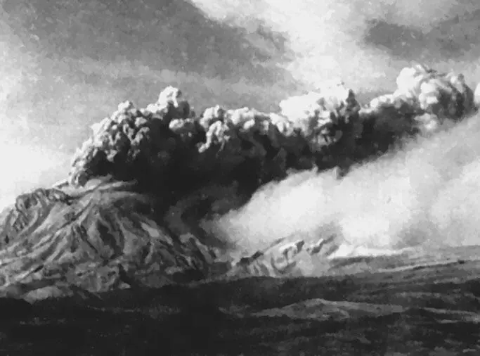 Извержение вулкана Безымянный 1955 г Давление в вулкане достигло такой силы - фото 52