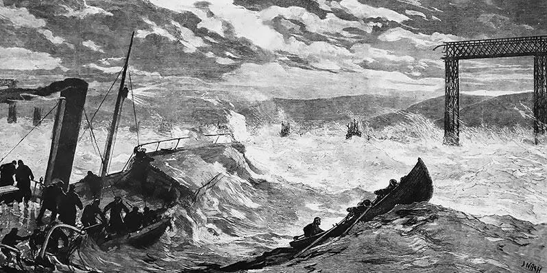Обрушение моста Шотландия 1880 г Чувствуя неладное Баркли направился в свою - фото 175
