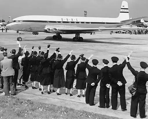 Проводы лайнера Комета1 Вторая Комета развалилась в воздухе 1954 г - фото 409