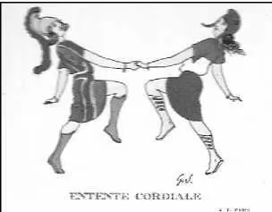 Танцующее Согласие Французская почтовая открытка 1904 Разногласия в кабинете - фото 394