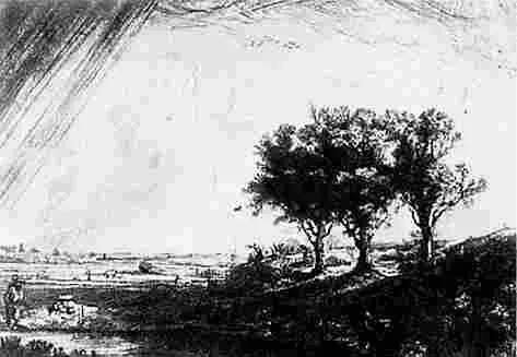 Рембрандт ван Рейн Три дерева 1643 г Офорт Картина Рембрандта удивила - фото 125