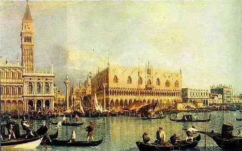 Каналетто Дворец дожей и площадь СанМарко 1723 г Галерея Уффици Флоренция - фото 230