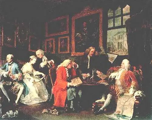 Уильям Хогарт Брачный контракт Из серии Модный брак 17421744 гг - фото 254