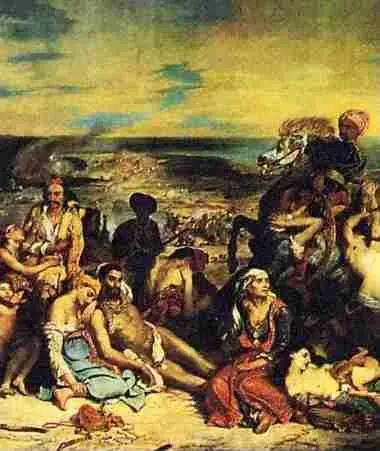 Эжен Делакруа Хиосская резня 1824 г Лувр Париж Современники Делакруа - фото 417