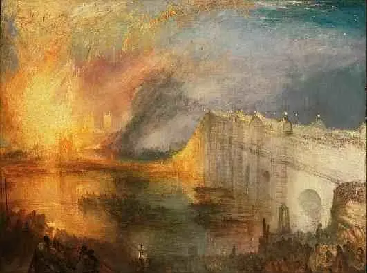 Уильям Тёрнер Пожар лондонского Парламента 1835 г Музей искусств - фото 450