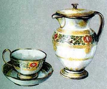Предметы сервиза из дворца Фонтенбло 40е гг XIX в Кофейник Начало XIX в - фото 460