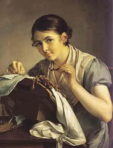 Василий Тропинин Кружевница 1823 г Государственная Третьяковская галерея - фото 493