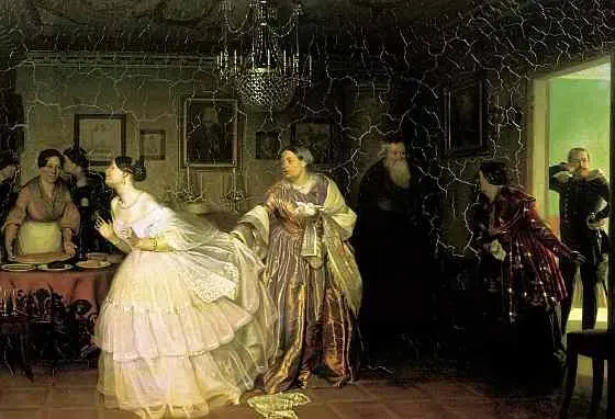 Павел Федотов Сватовство майора Фрагмент 1848 г Государственная - фото 514
