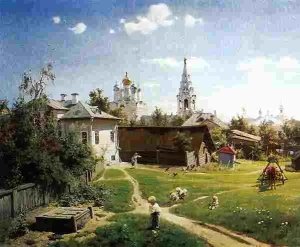 Василий Поленов Московский дворик 1878 г Государственная Третьяковская - фото 674
