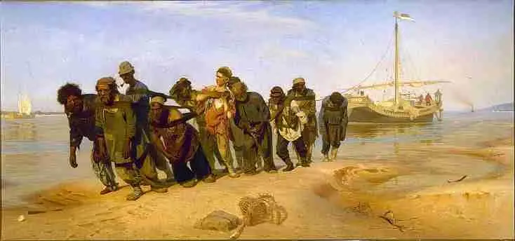 Илья Репин Бурлаки на Волге 18701873 гг Государственный Русский музей - фото 677